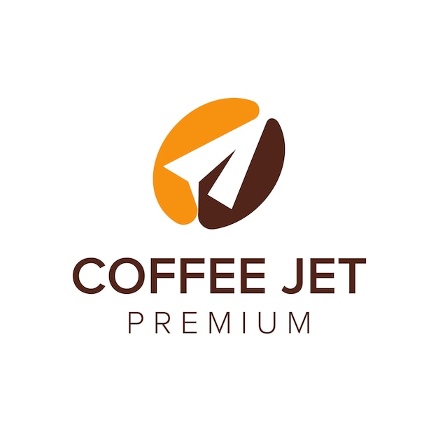 Koffie jet logo vector pictogrammalplaatje