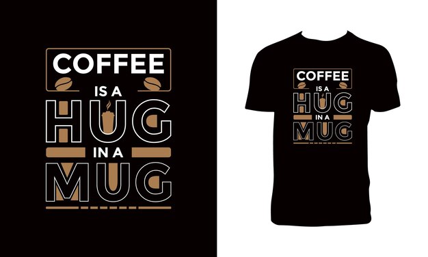 Koffie kalligrafische T Shirt Design