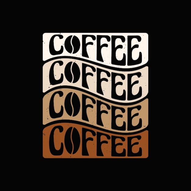Koffie lettering t-shirt grappig koffie zeggen t-shirt ontwerp
