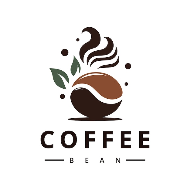 Vector koffie logo koffiebonen logo koffiewinkel illustratie ontwerpelementen vector