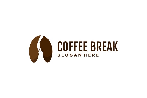 Koffie logo ontwerp vector met moderne stijl