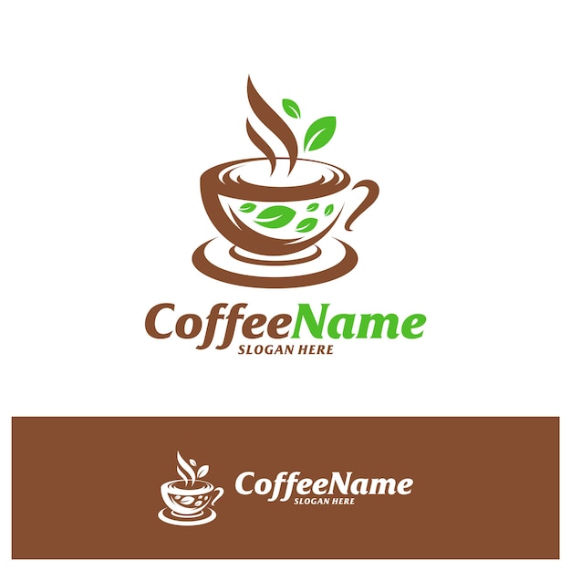 Koffie Logo ontwerpsjabloon Koffie logo concept vector Creatief pictogram symbool