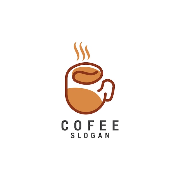 Koffie logo pictogram ontwerpsjabloon Elegante luxe premium vector