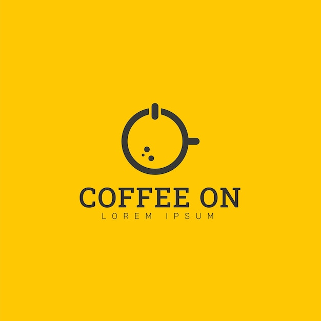 Koffie logo sjabloon