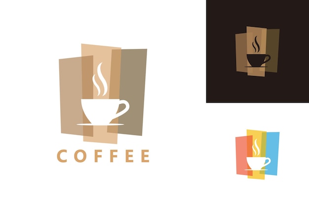 Koffie Logo Template Design Vector, embleem, ontwerpconcept, creatief symbool, pictogram