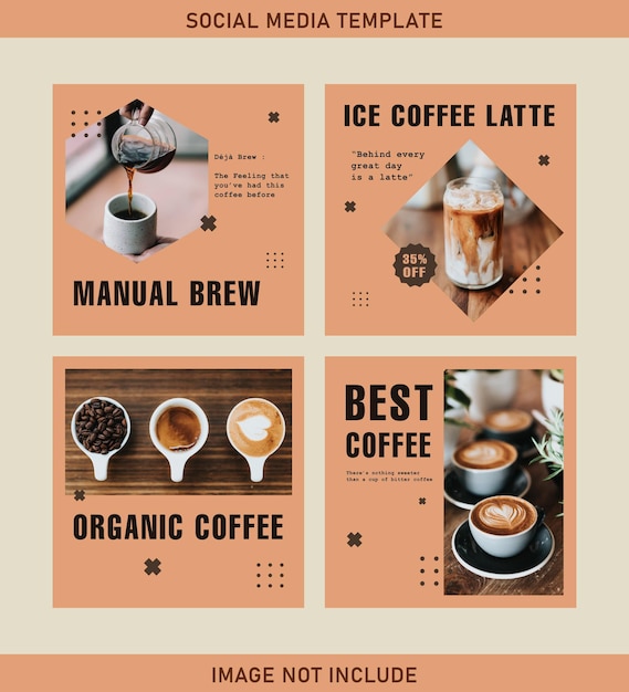 Koffie menu-sjablonen
