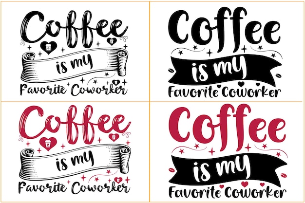 koffie motivatie citaten typografie of koffie SVG bundel