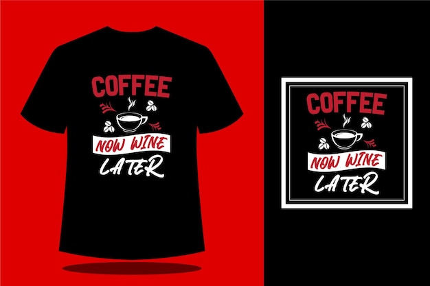 Koffie motiverende citaten tshirt ontwerpsjabloon