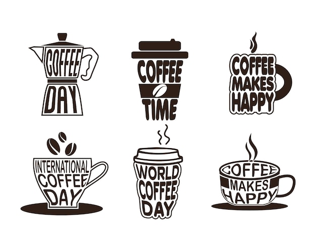 Koffie offerte afbeelding, logo, label en badge.