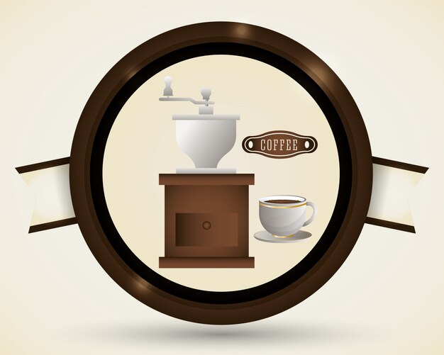 Koffie pictogram ontwerp