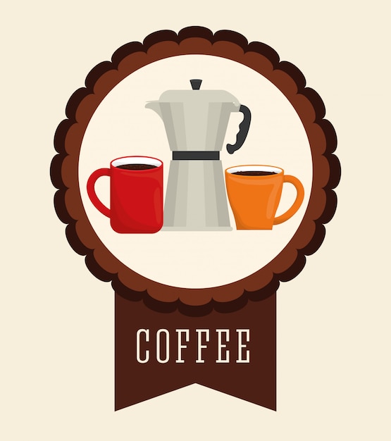 Koffie pictogram ontwerp