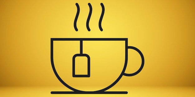 Koffie pictogram op transparante achtergrond.