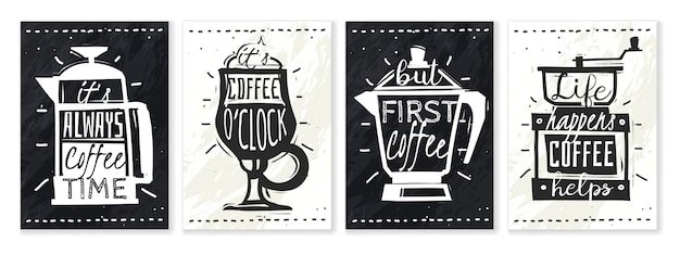 Koffie posters set