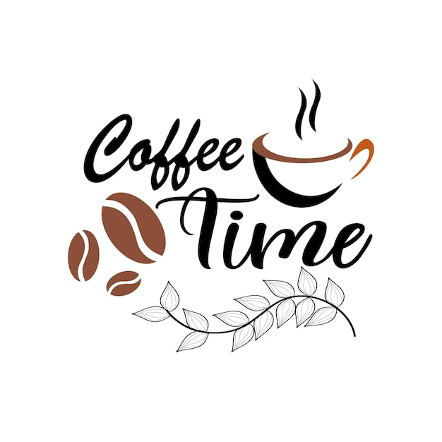 Koffie quote grafische logo's, labels en stickers