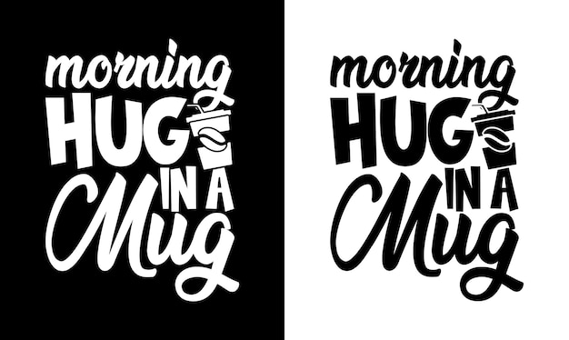 Koffie Quote T-shirtontwerp, typografie