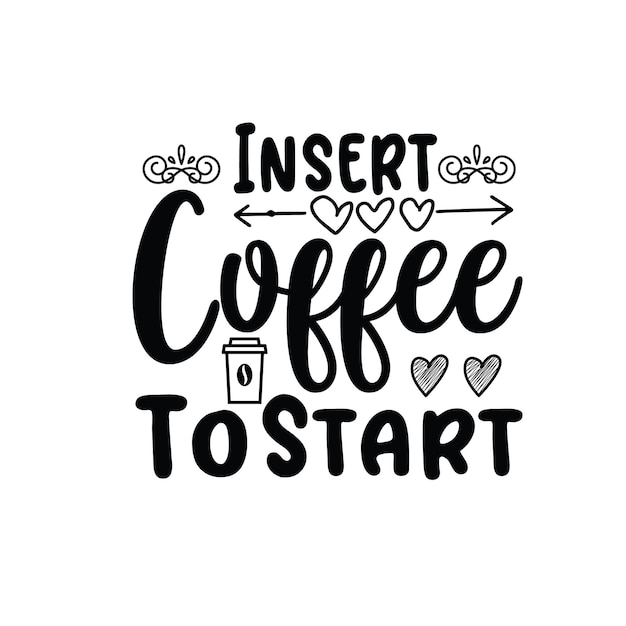 Koffie SVG Koffie t shirt ontwerp t shirt banner Koffie investering geïsoleerde label belettering