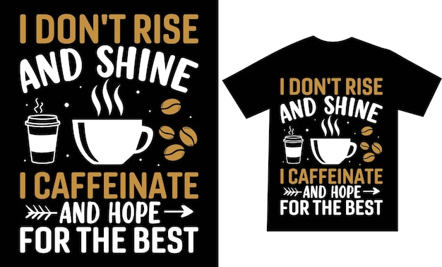 Koffie T-shirt Design Vector