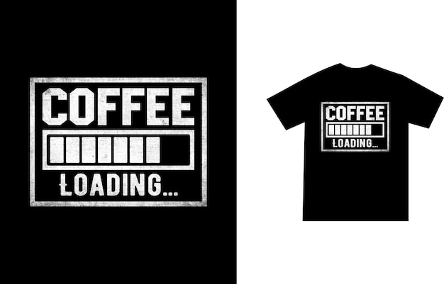 Koffie T-shirt ontwerp of koffiekopje vector en koffieboon