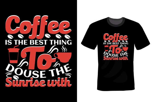 Koffie t-shirt ontwerp typografie vintage