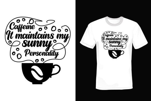 Koffie T-shirt ontwerp typografie vintage