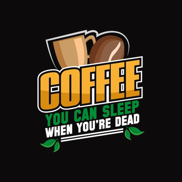 koffie T-shirt ontwerp