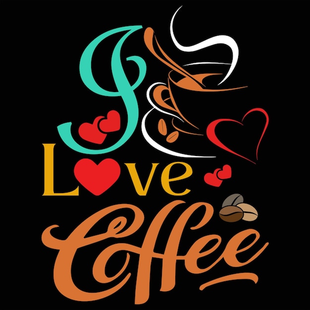 Koffie t-shirt vector ontwerpsjabloon