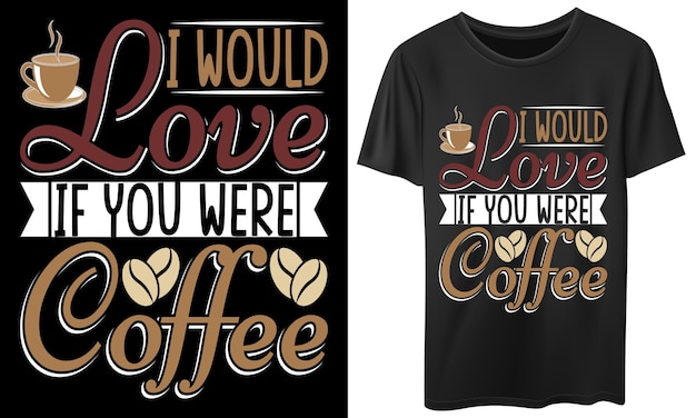 Koffie T-shirtontwerp voor koffieliefhebbers