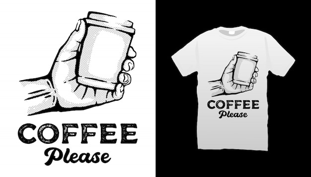 Koffie tevreden tshirt design