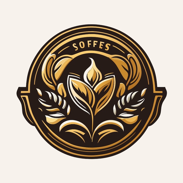 koffie-thema-elementen omvatten koffiebonen-logo-ontwerp