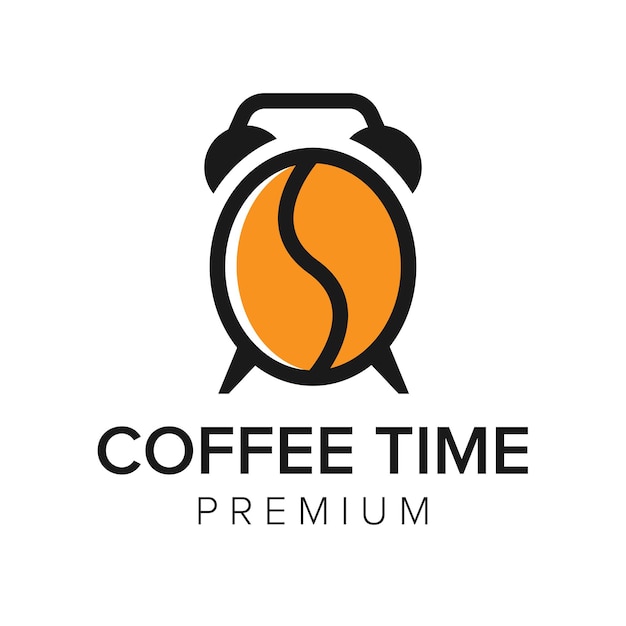 Koffie tijd logo vector pictogrammalplaatje