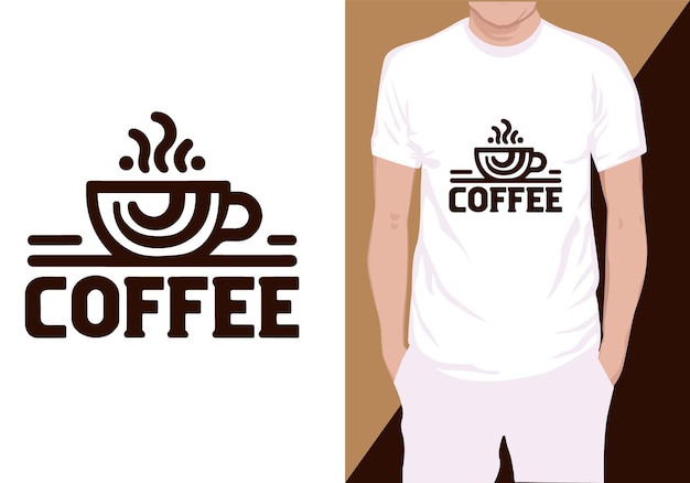 Koffie TShirt Ontwerp Koffie typografie t-shirt ontwerp