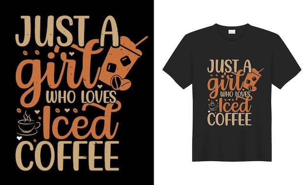 Koffie typografie kalligrafie belettering Hand tekening poster grappige print Vector tshirt ontwerp