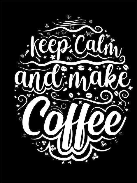 Koffie typografie t-shirt ontwerp vector