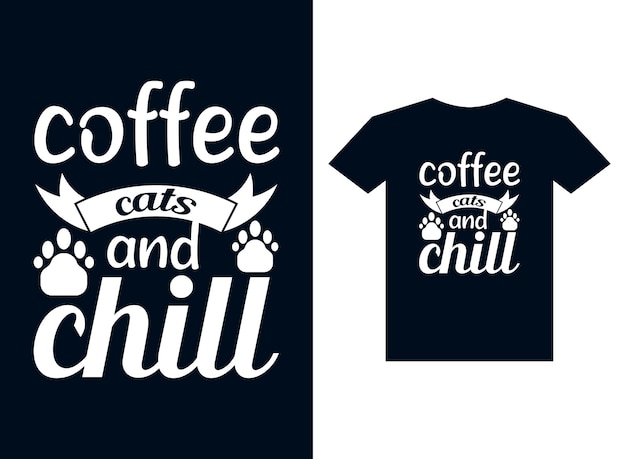 Koffie typografie T-shirt ontwerp vector