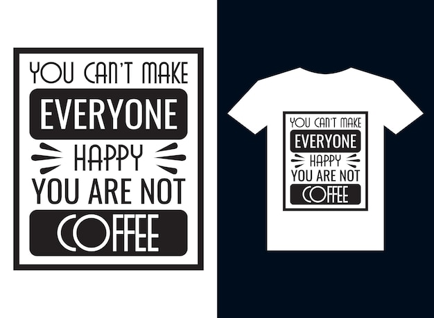 Koffie typografie T-shirt ontwerp vector