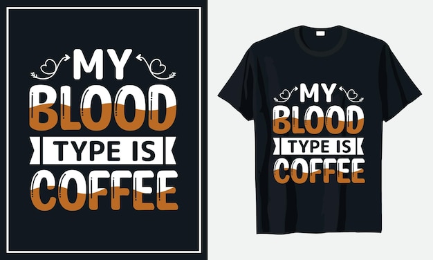 Koffie typografie tshirt ontwerp Premium Vector