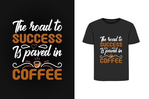 Koffie typografie vintage t-shirtontwerp Premium Vector