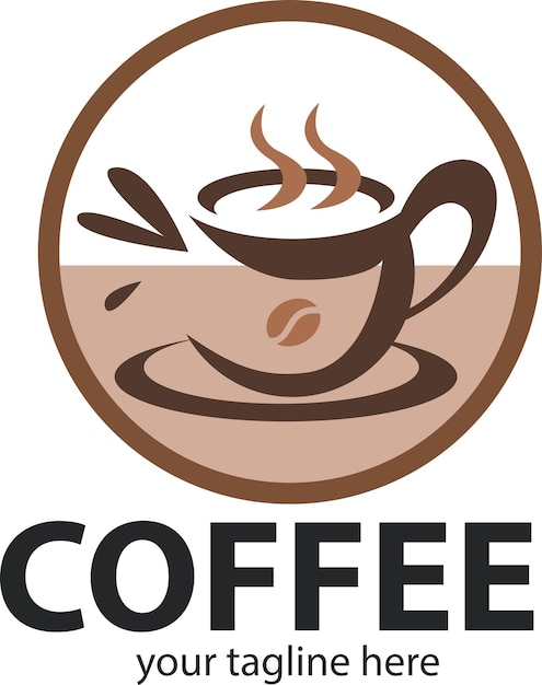 Koffie vector bewerkbare logo