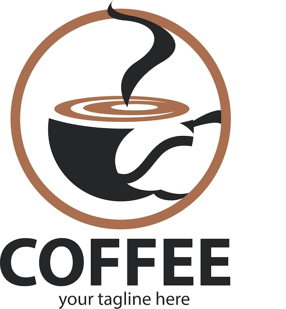 Koffie vector bewerkbare logo