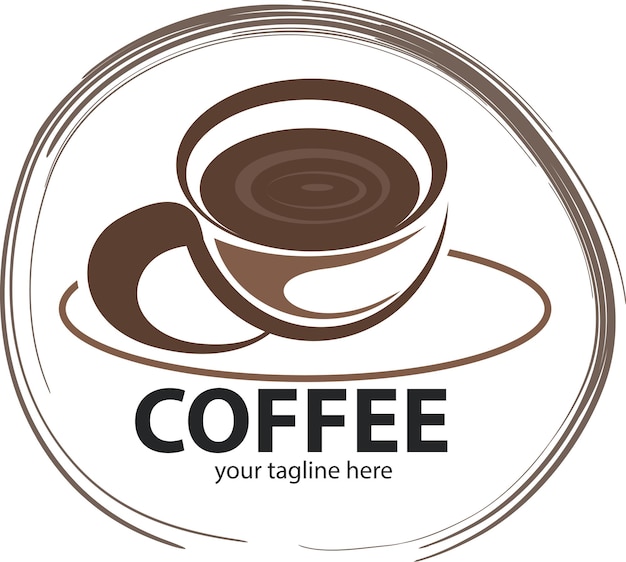 Koffie vector bewerkbare logo