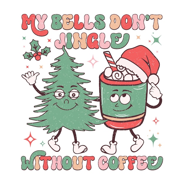 Vector koffie vector koffie ontwerp koffie kerstmis vector kerstmis ontwerp