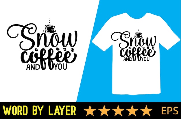 Koffie vector t-shirt ontwerp