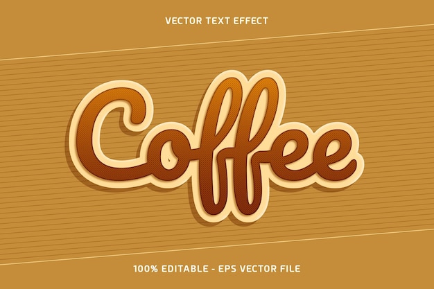 Koffie Vector Teksteffect