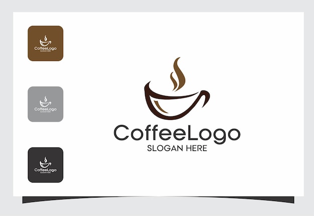 Koffie vintage logo ontwerp