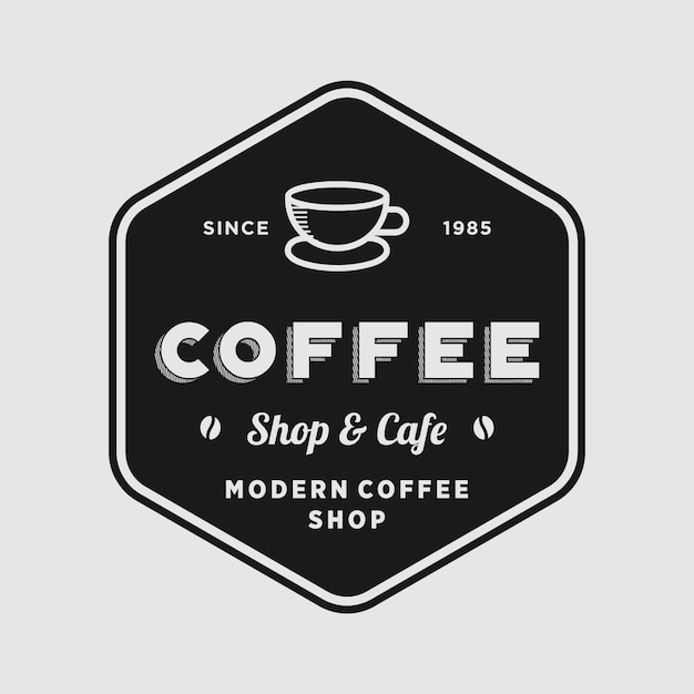 Koffie vintage vector ontwerp element logo