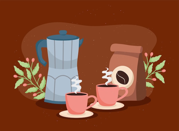 Koffie waterkoker en tas