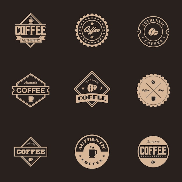 Vector koffie winkel logo