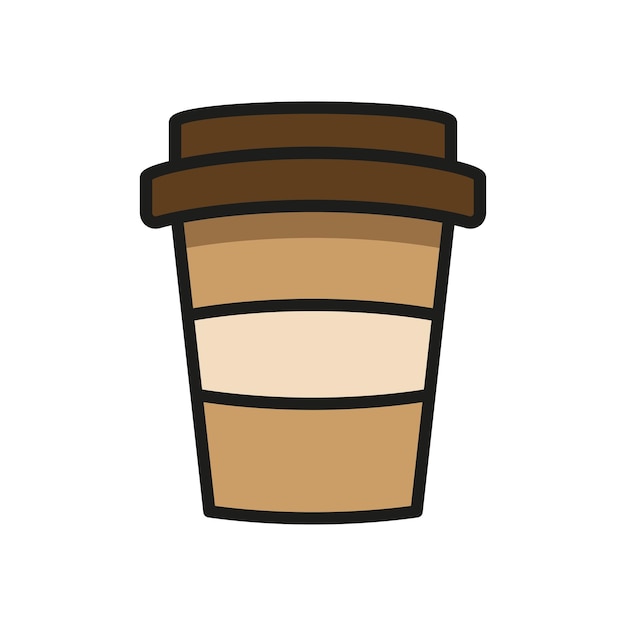 Koffiebeker icoon vector ontwerp sjablonen eenvoudig en modern