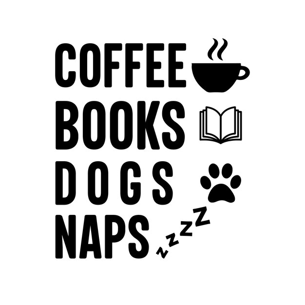 Koffieboeken honden dutjes t-shirtontwerp