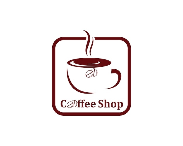 Koffiebonen Logo sjabloon vector pictogram